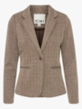 Ichi Kate Jacquard Blazer 4 Java/Almond Milk Herringbone