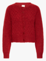 Ichi Belablue Cardigan Red Dahlia