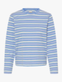 Ichi Mira Loose Long Sleeve 3 Blue Multi Stripe