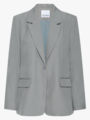 Ichi Fava Long Blazer Grey Melange