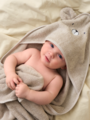 Pippi Hooded baby towel Beige