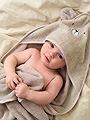 Pippi Hooded baby towel Beige