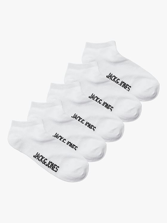 Jack and Jones Junior Dongo Socks 5 Pack Junior White