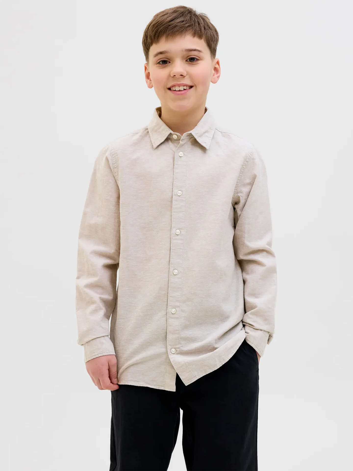 Jack and Jones Junior Breeze Shirt Long Sleeve Junior Crockery