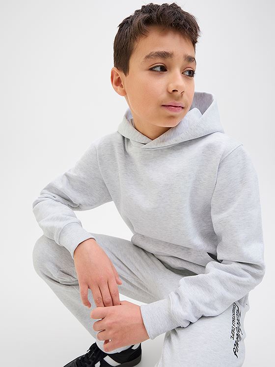 Jack and Jones Junior Urban Edge Sweat Hood Jnr White Melange