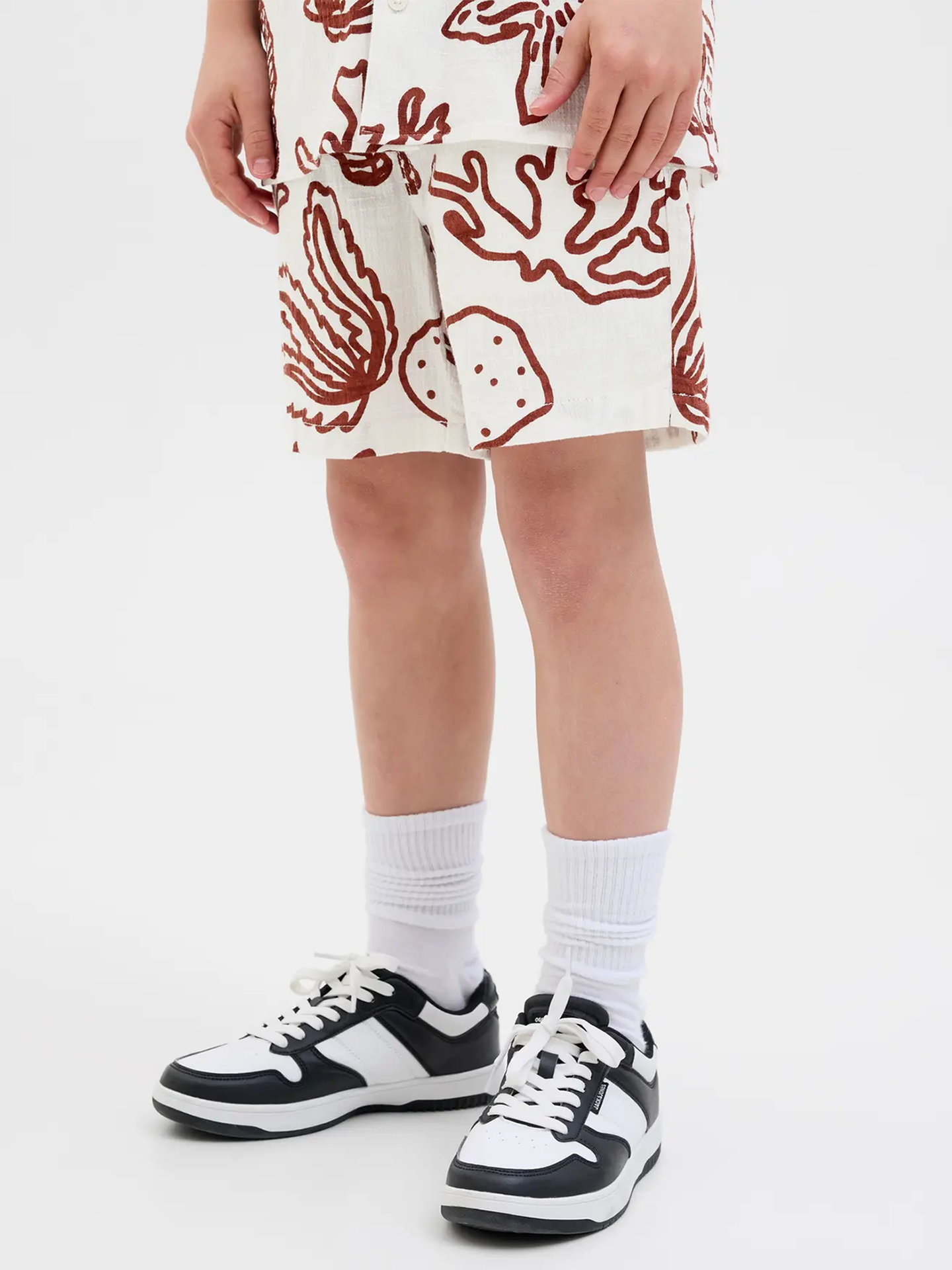 Jack and Jones Junior Jaiden Crinkle Jogger Shor Junior Cloud Dancer