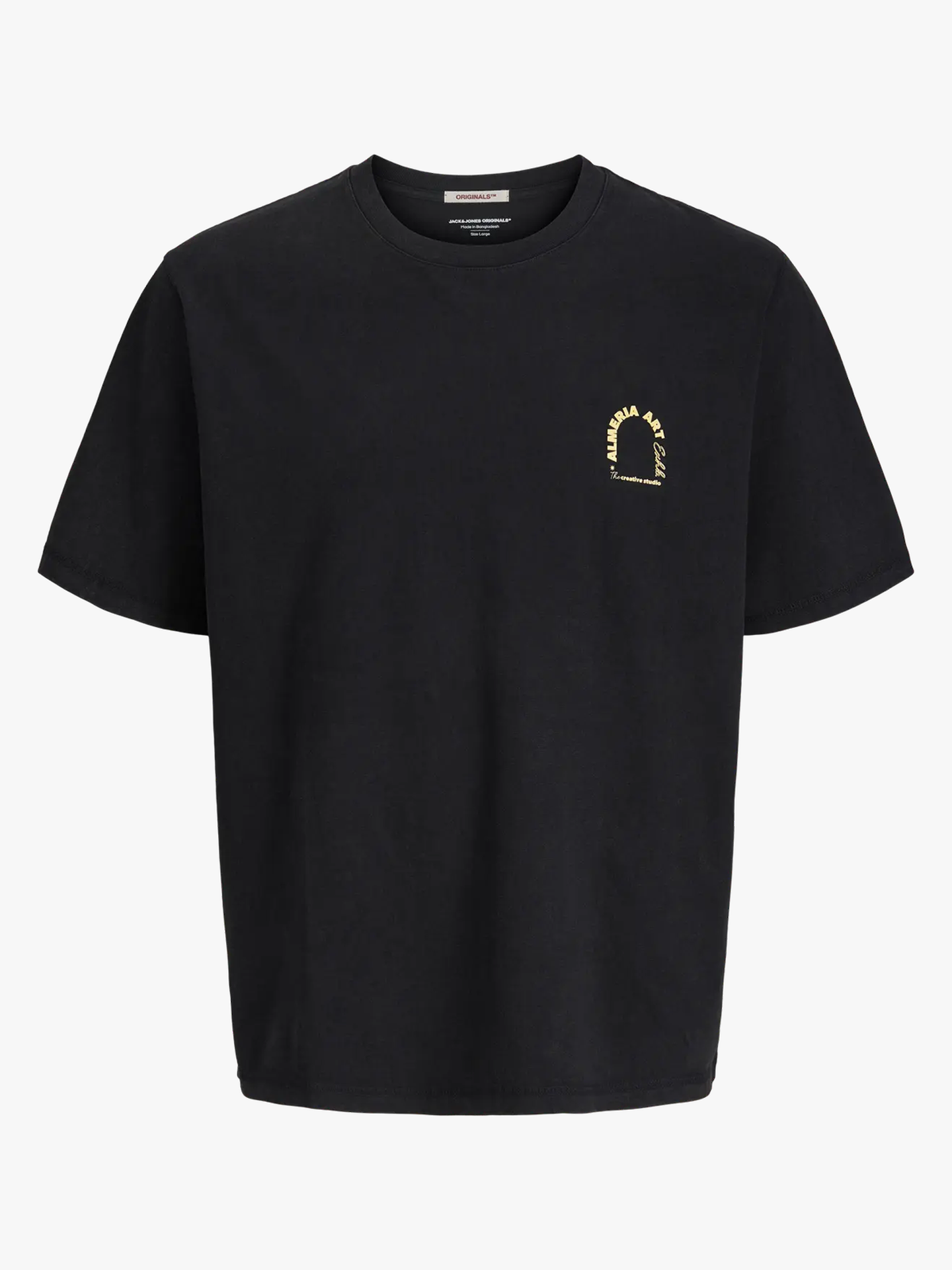 Jack and Jones Junior Almeria World Tee Crew Neck Junior Black