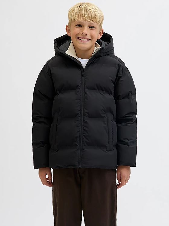 Jack and Jones Junior Soho Puffer Hood Junior Black