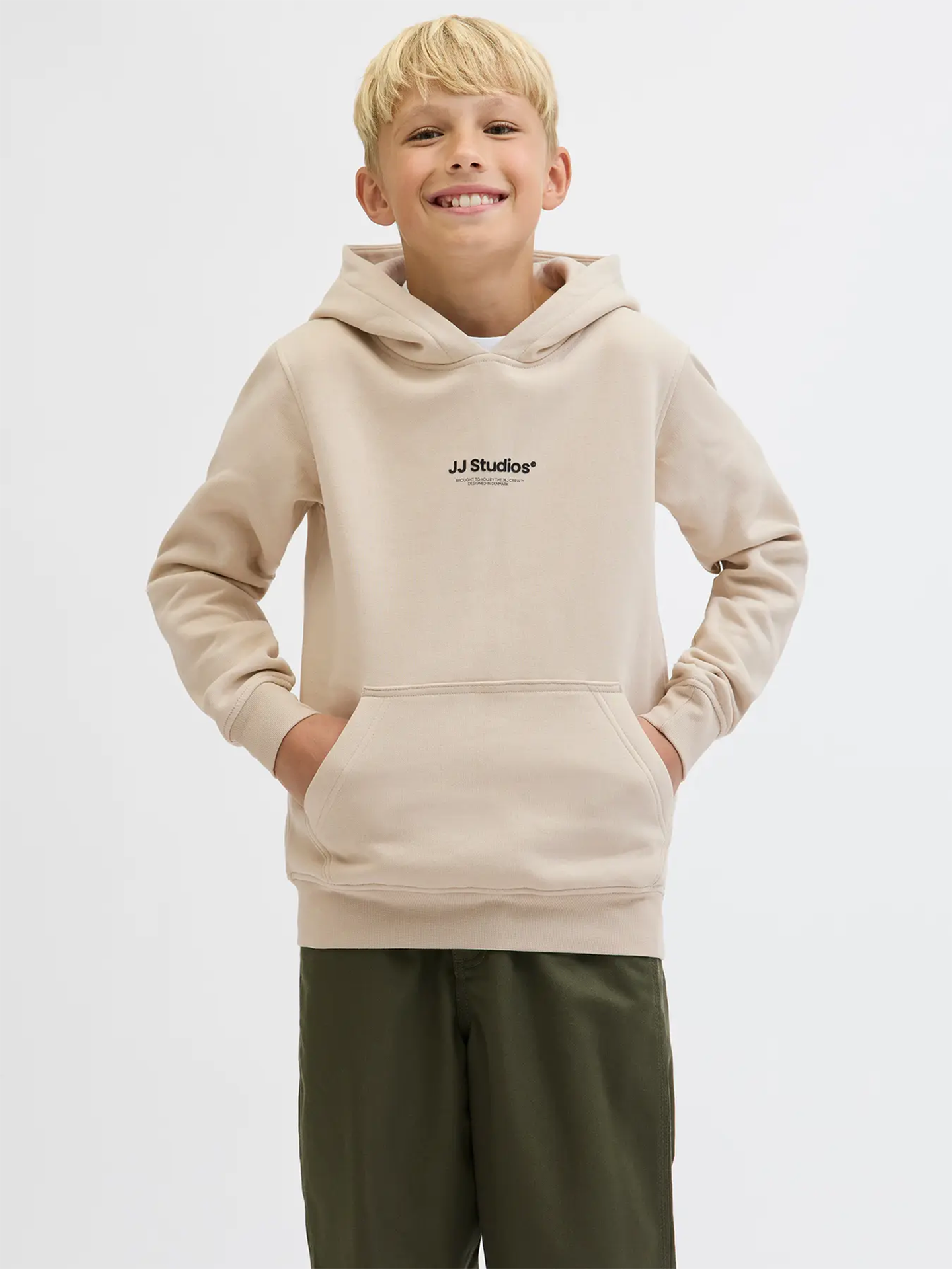 Jack and Jones Junior Soho Sweat Hood Jnr Moonbeam