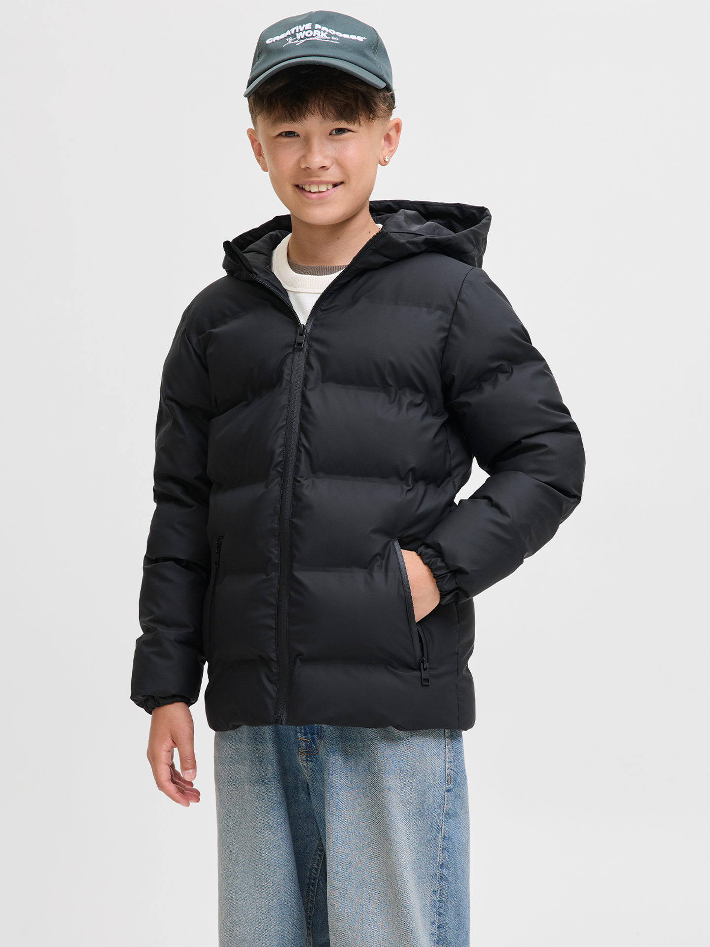 Jack and Jones Junior Elements Puffer Black