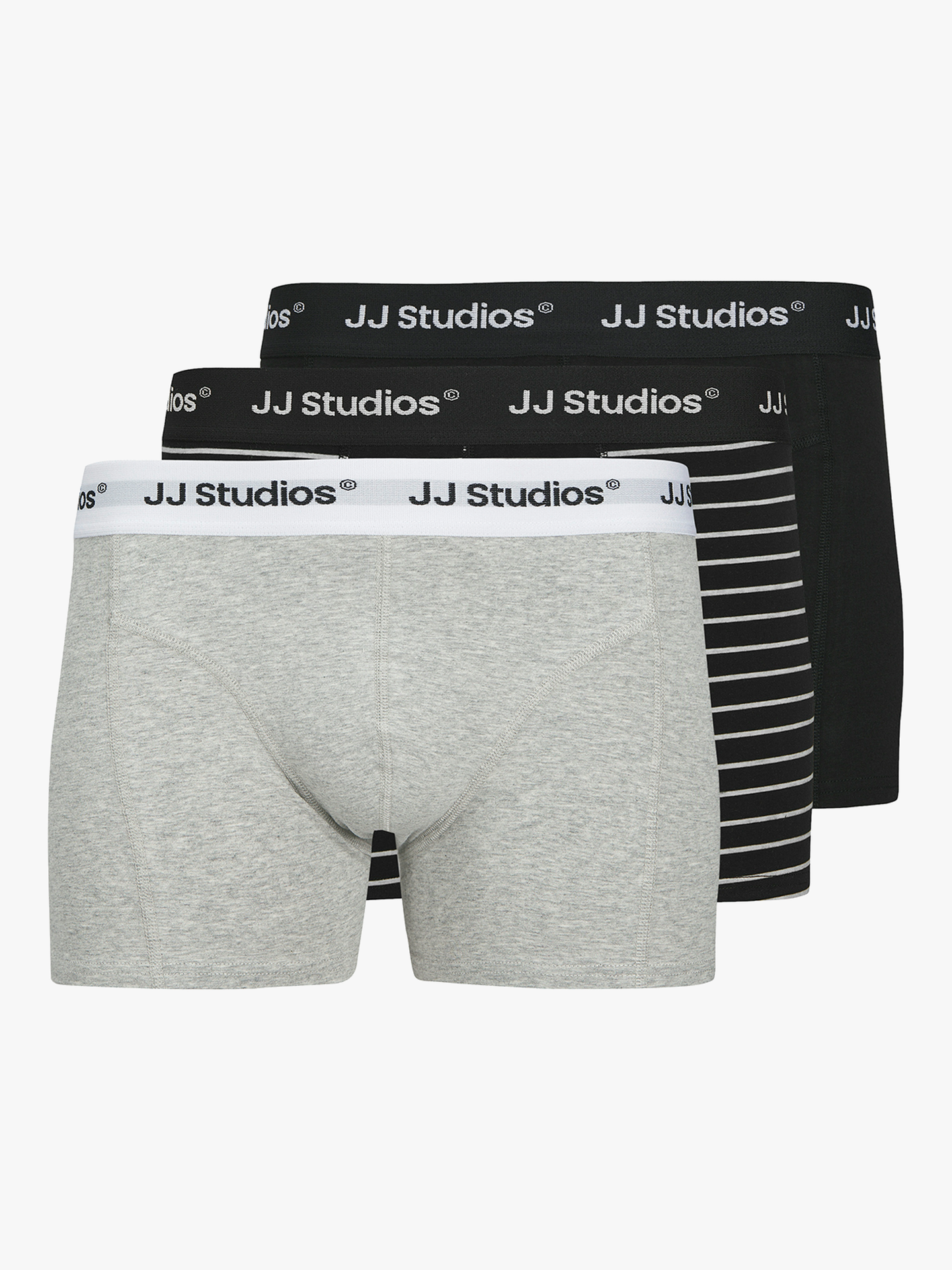 Jack and Jones Junior Soho Solid Trunks 3 Pack Junior Black / Grey