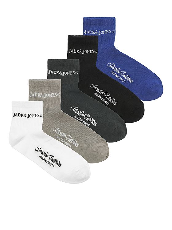 Jack and Jones Junior Jay Short Tennis Socks 5-Pack Junior Phantom