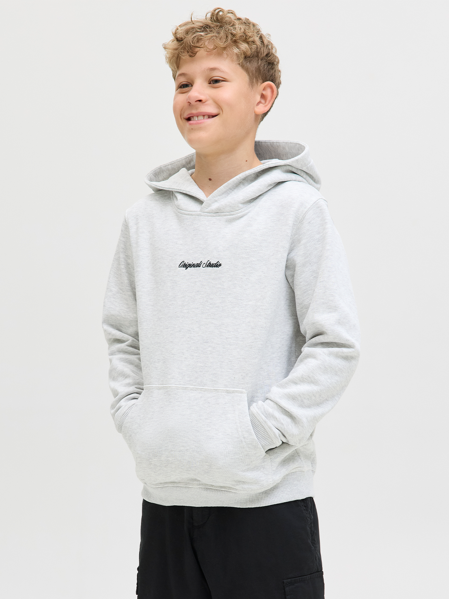 Jack and Jones Junior Norrebro Sweat Hood Hvit