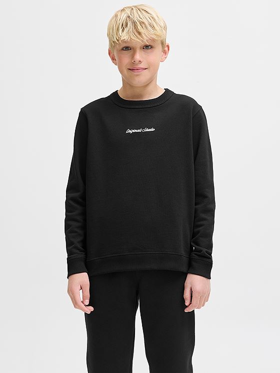 Jack and Jones Junior Norrebro Sweat Crew Jnr Sort