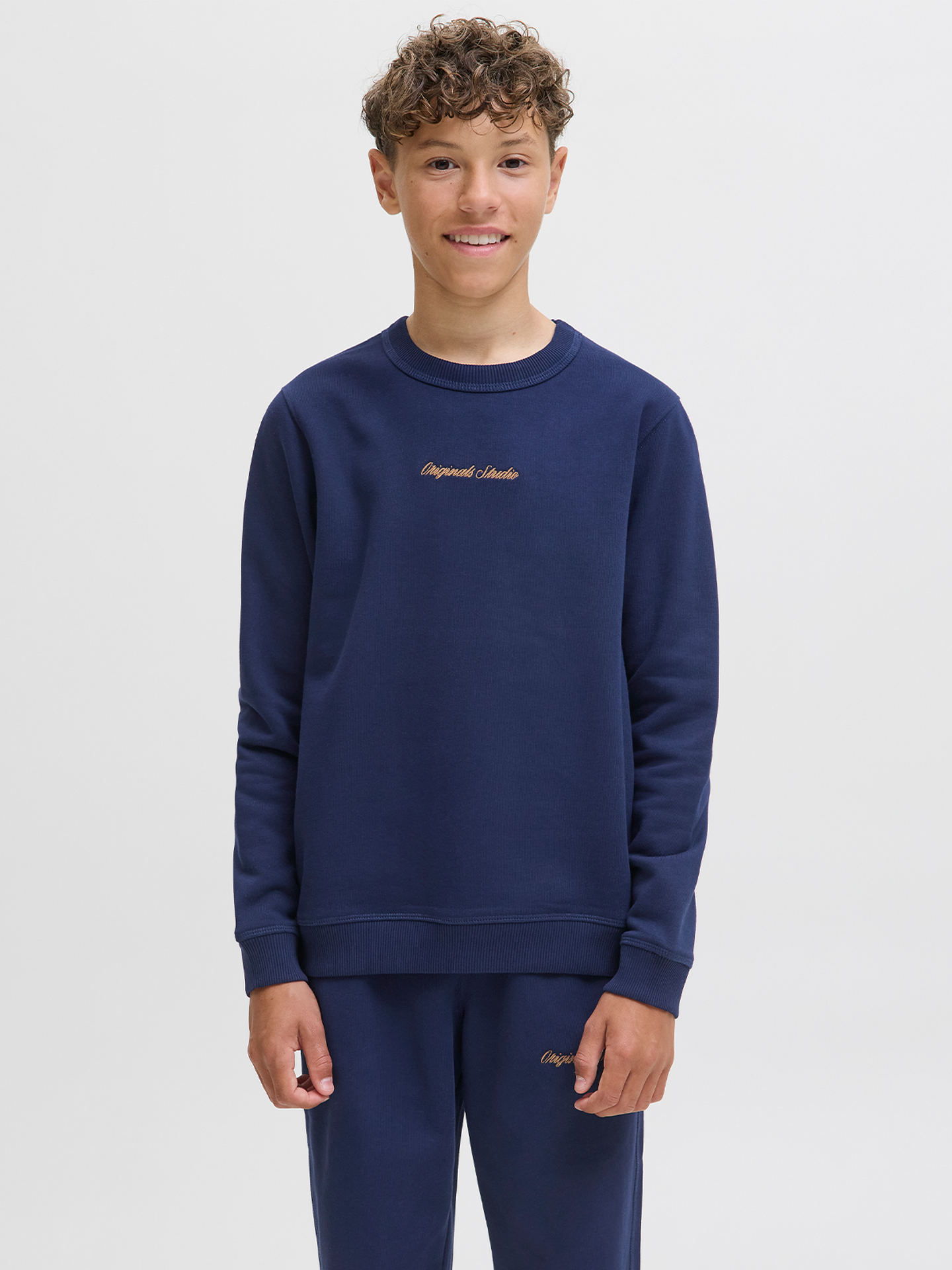 Jack and Jones Junior Norrebro Sweat Crew Jnr Ocean cavern