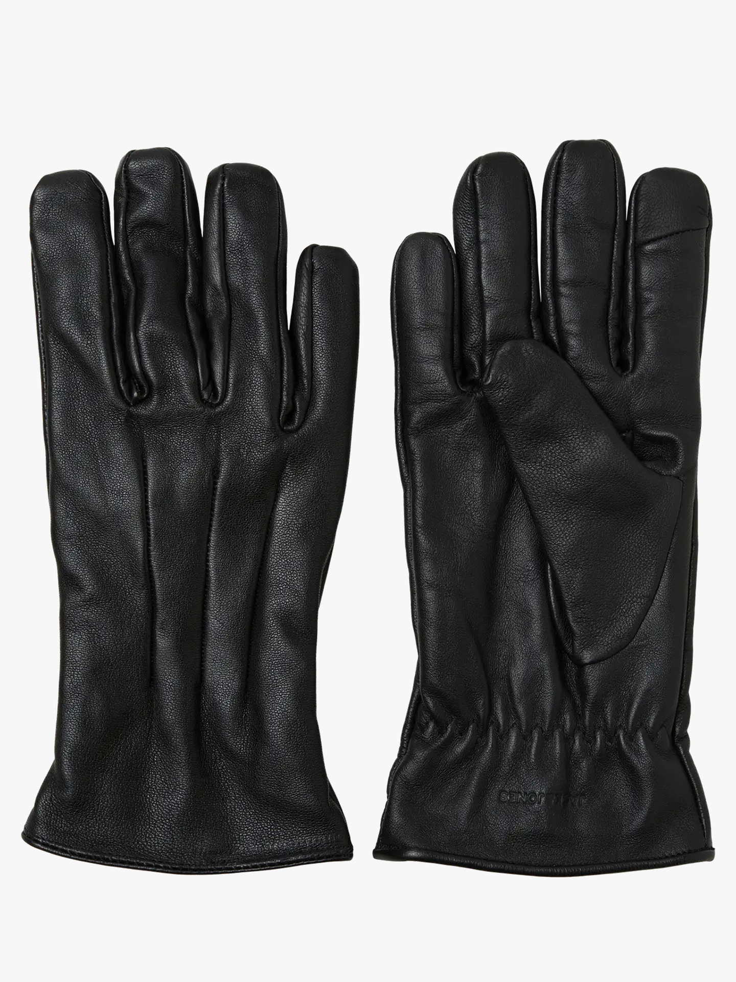Jack and Jones Montana Leather Gloves Black