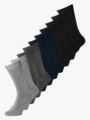 Jack and Jones Jens Sock 10 Pack Dark Grey Melange / Light Grey Melange / Black / Navy