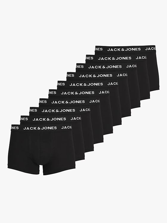 Jack and Jones Solid Trunks 10 Pack Black