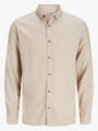 Jack and Jones Classic Melange Shirt Long Sleeve Oatmeal