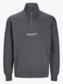 Jack and Jones Vesterbro Sweat Quarter Zip Iron Gate