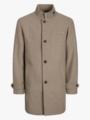 Jack and Jones Melton Wool Blend Coat Greige