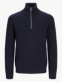 Jack and Jones Lambswool Knit Half Zip Night Sky