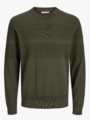 Jack and Jones Noah Knit Crew Neck Olive Night Twist/full structure