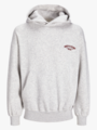 Jack and Jones Roxbury Back Sweat Hood White Melange