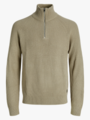 Jack and Jones Pannel Knit Half Zip Crockery