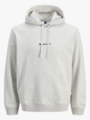 Jack and Jones Norrebro EMB Sweat Hood White Melange