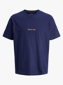Jack and Jones Norrebro EMB Tee Short Sleeve Crew Neck Ocean Cavern