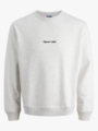 Jack and Jones Norrebro EMB Sweat Crew Neck White Melange