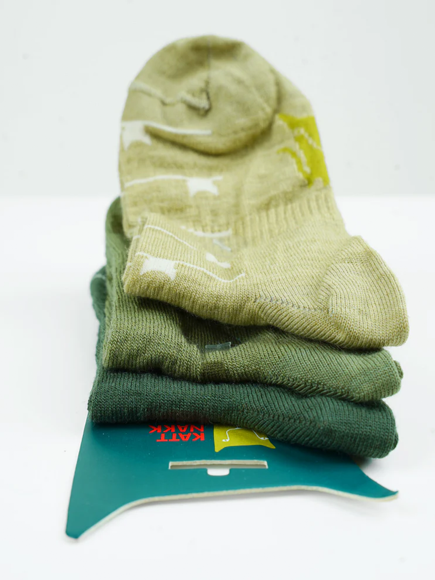 Kattnakken Ullsokk 3-pakk med mønster Barn Tre