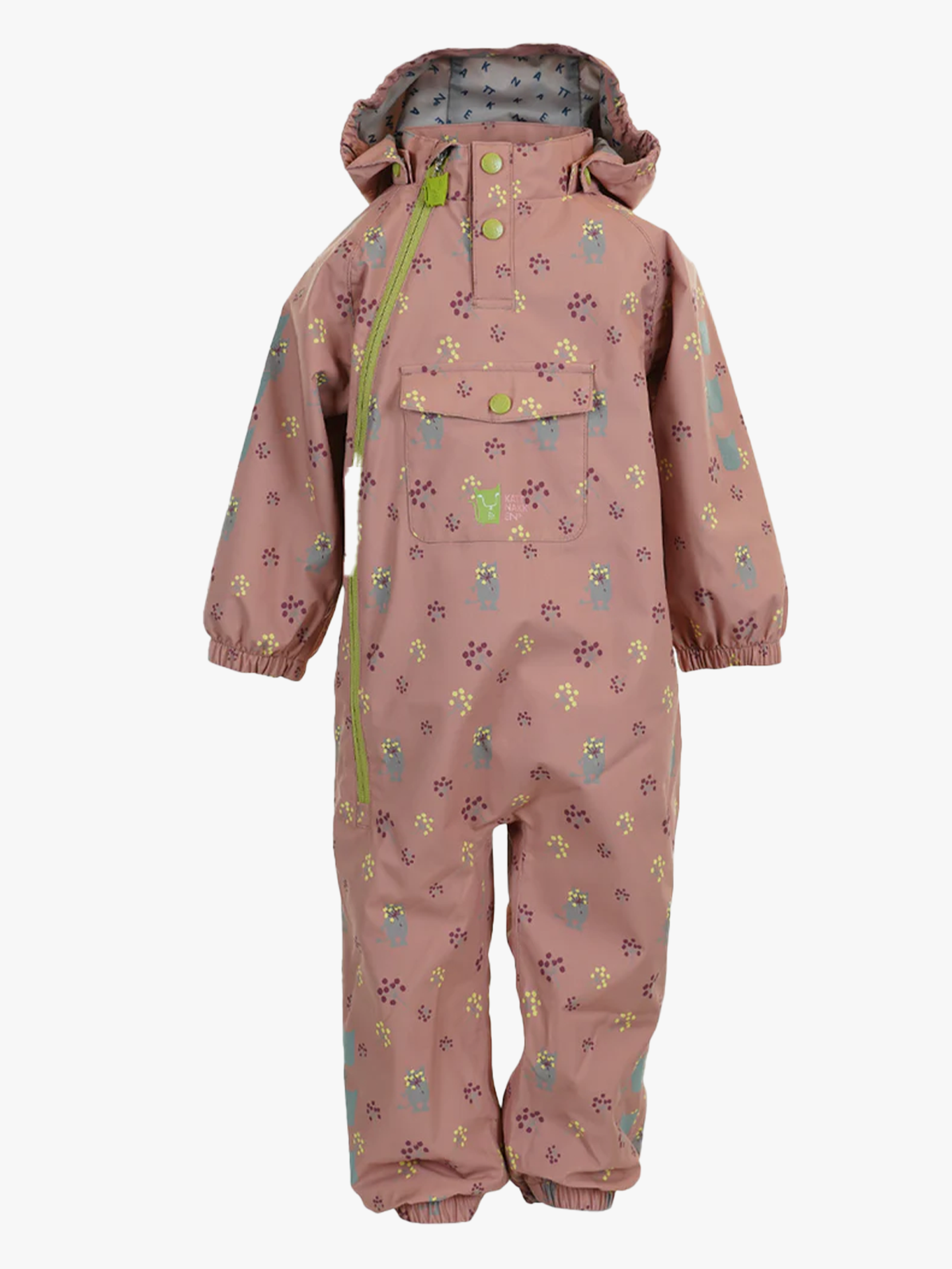 Kattnakken Baby Vinddress Kattefot