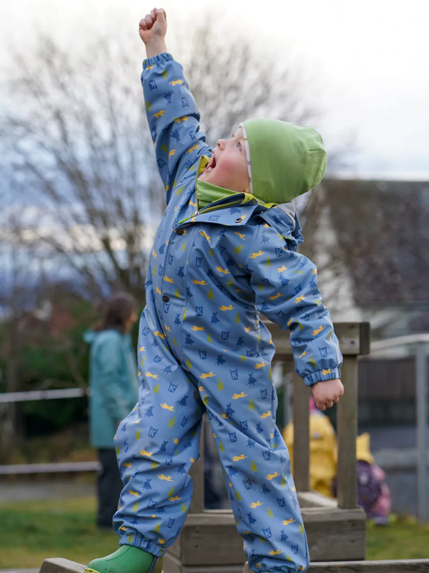 Kattnakken Heilårsregndress Hagl Mjuk Blå