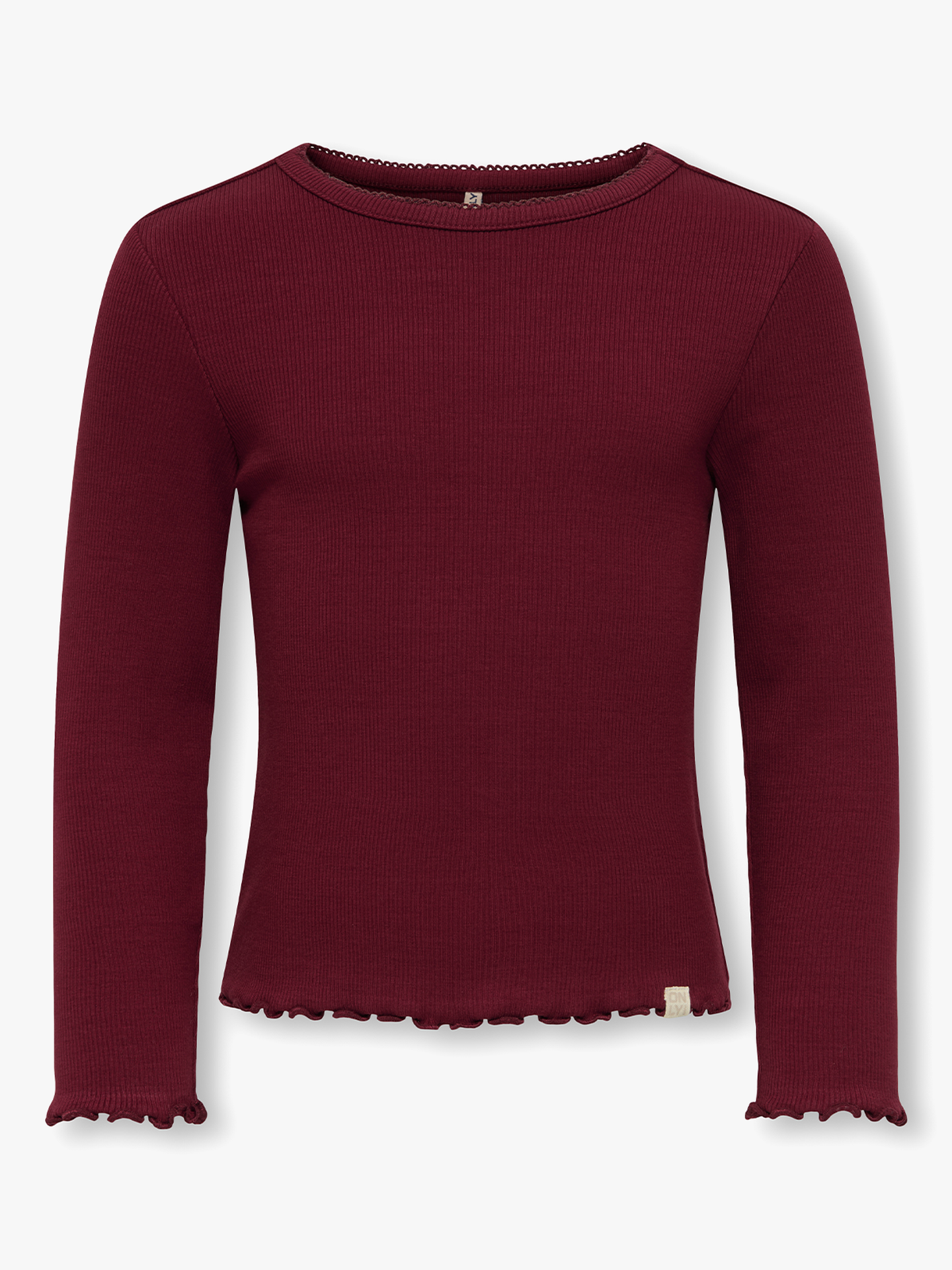 Kids Only Trinny Long Sleeve Oneck Top Cabernet