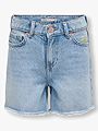 Kids Only Pacy Daisy Embroidery Denim Shorts Light Blue Denim