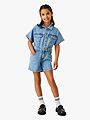 Kids Only Castel Short Sleeve Playsuit Medium Blue Denim