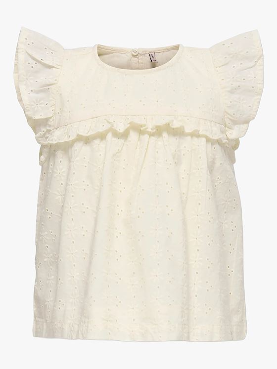 Kids Only Margot Life Short Sleeve Embroidery Top Tofu