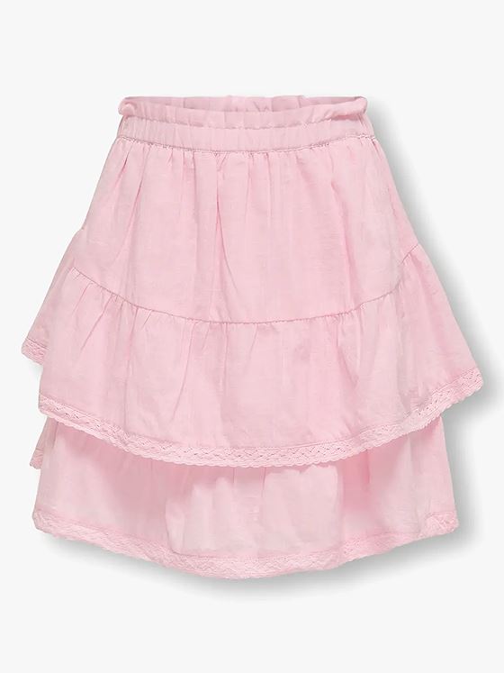 Kids Only Esther Ladder Tape Skirt Woven Roseate Spoonbill