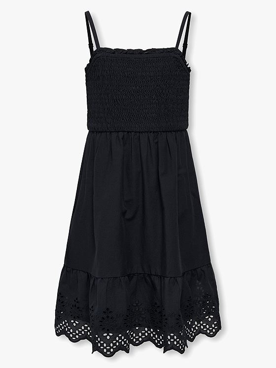 Kids Only Lou Life Embroidery Smock Dress Woven Black