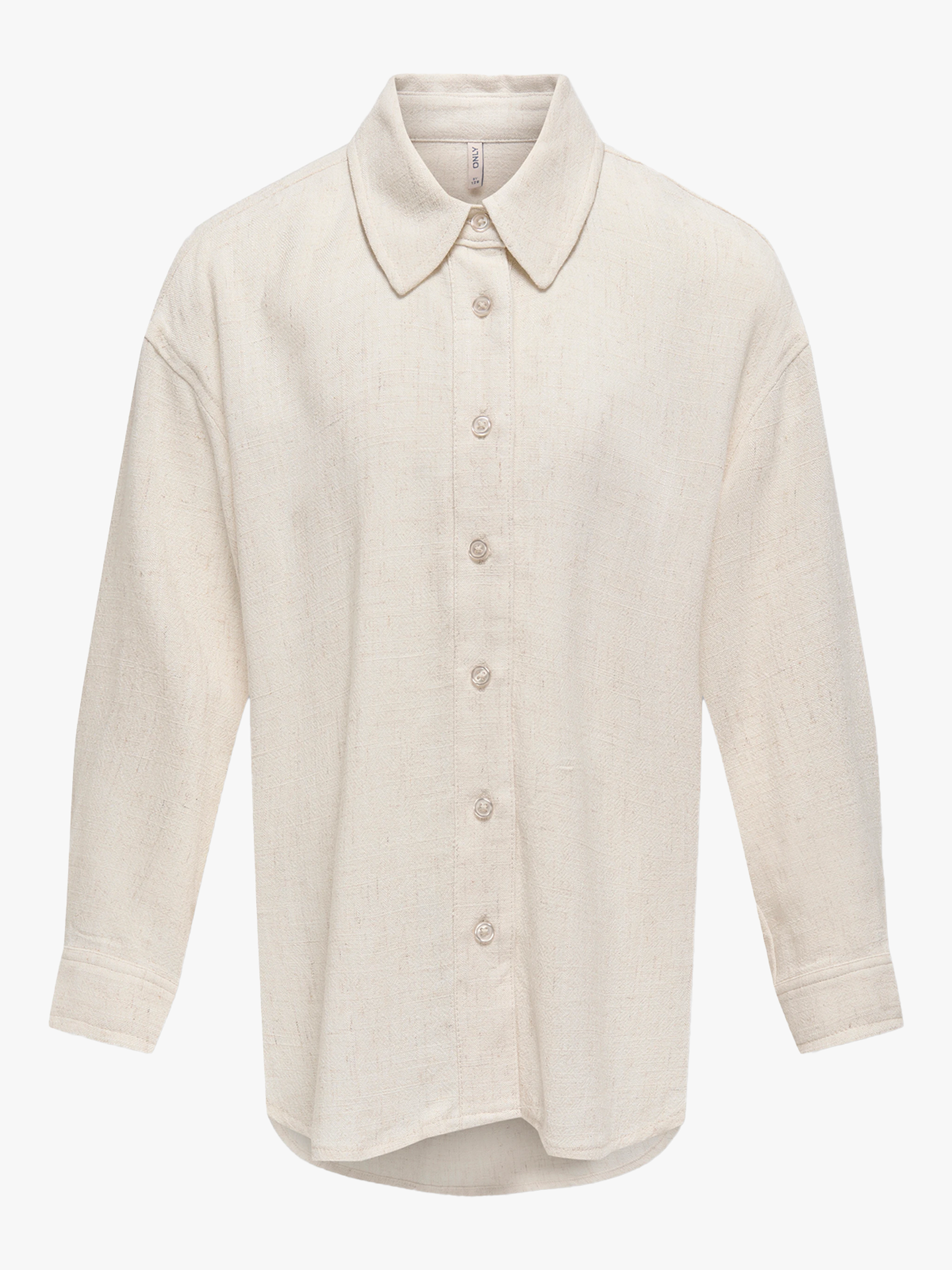 Kids Only Siesta Long Sleeve Linen Blend Oversized Shirt Moonbeam