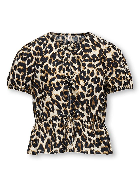 Kids Only Clara Life Short Sleeve Bow Shirt Junior Black