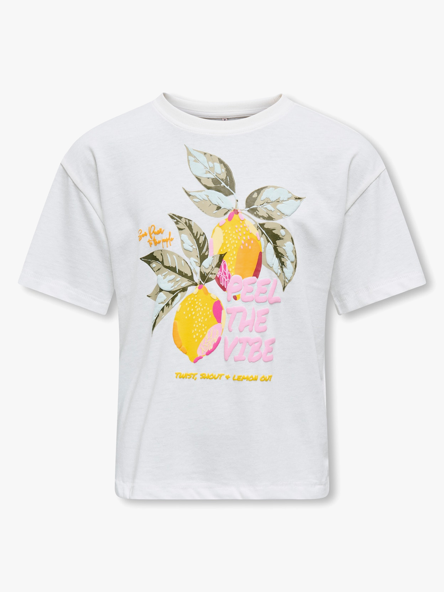 Kids Only Blinis Life Short Sleeve Loose Top Box Junior Cloud Dancer