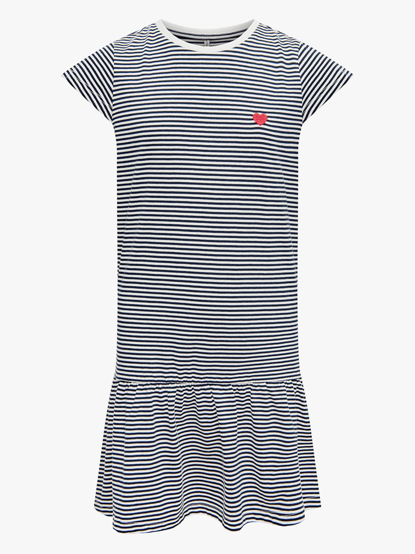 Kids Only Pisa Life Cap Short Sleeve Dress Junior Cloud Dancer/Sky Captain