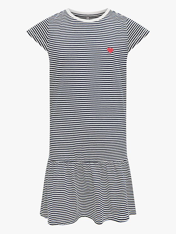 Kids Only Pisa Life Cap Short Sleeve Dress Junior Cloud Dancer/Sky Captain