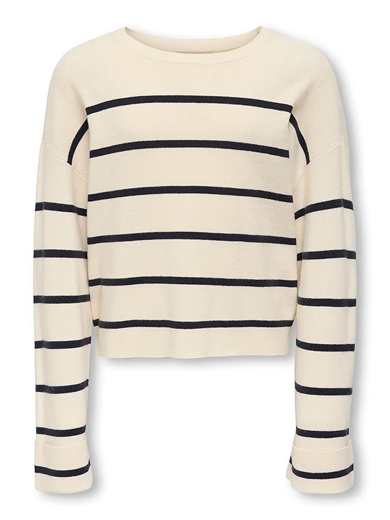 Kids Only Amy Life Long Sleeve O-Neck Knit Birch / Night Sky