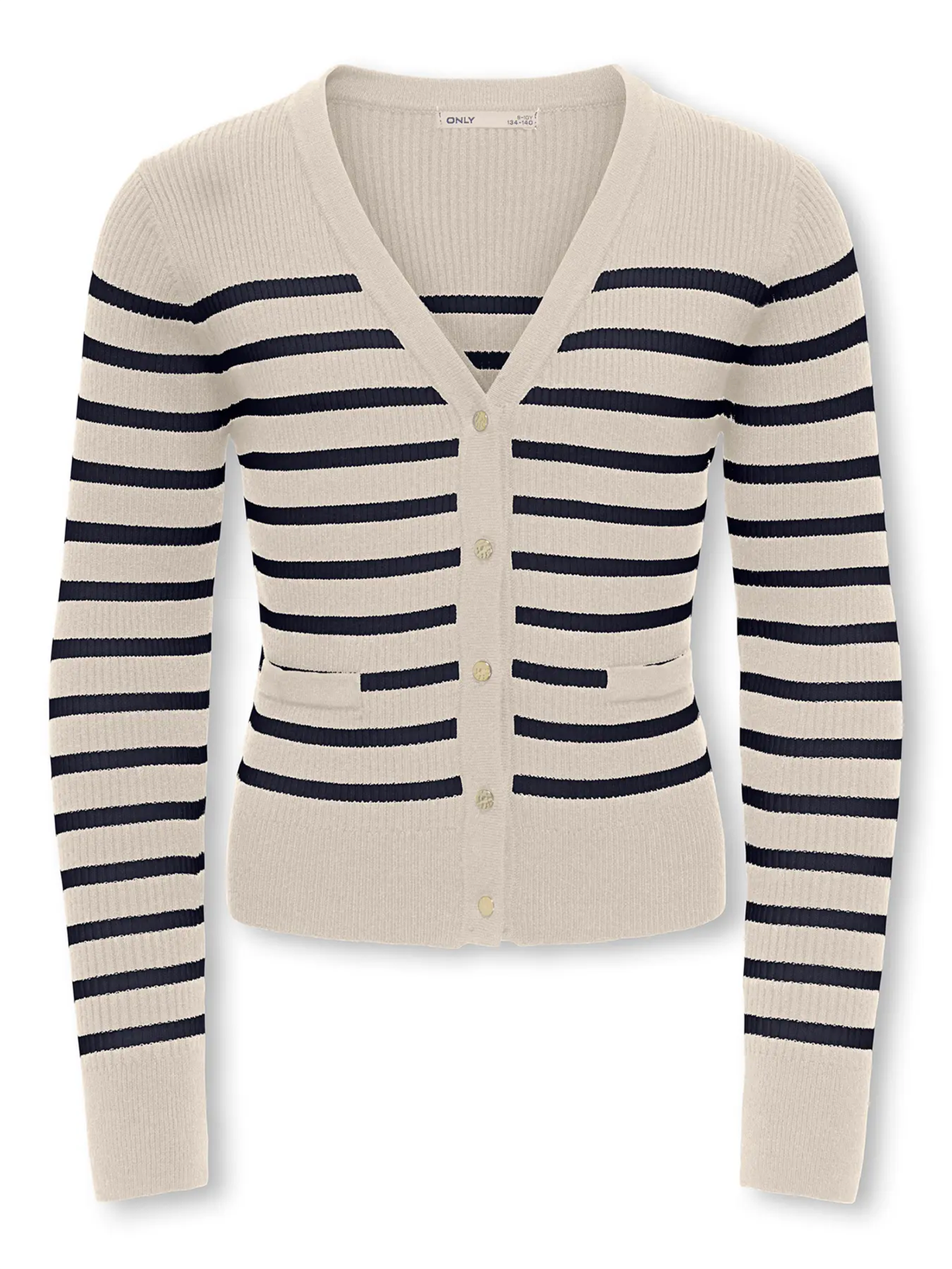 Kids Only Amy Life Long Sleeve Button Vneck Cardigan Knit Birch / Night Sky