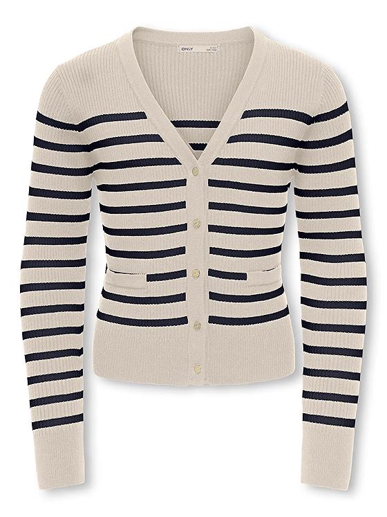 Kids Only Amy Life Long Sleeve Button Vneck Cardigan Knit Birch / Night Sky