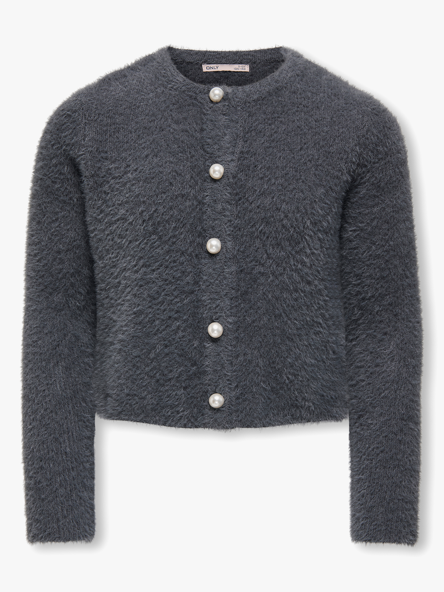 Kids Only Piumo Petra Pearl O-Neck Car Knt Blackened Pearl